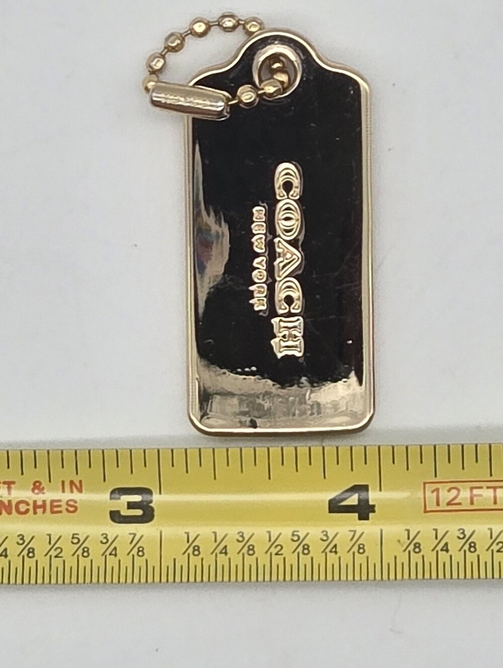 Coach Thick Gold 1.75" Metal Hangtag - Picture 5 of 11